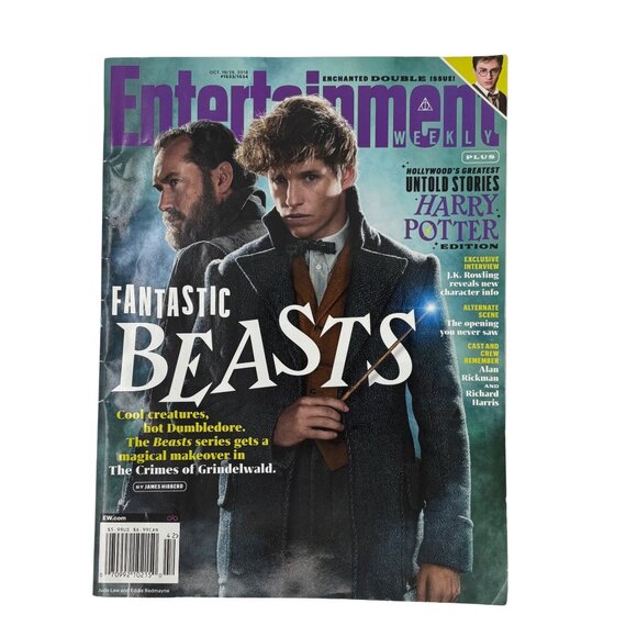 Entertainment Weekly Fantastic Beasts Crimes Of Grindelwald Harry Potter - Picture 1 of 2